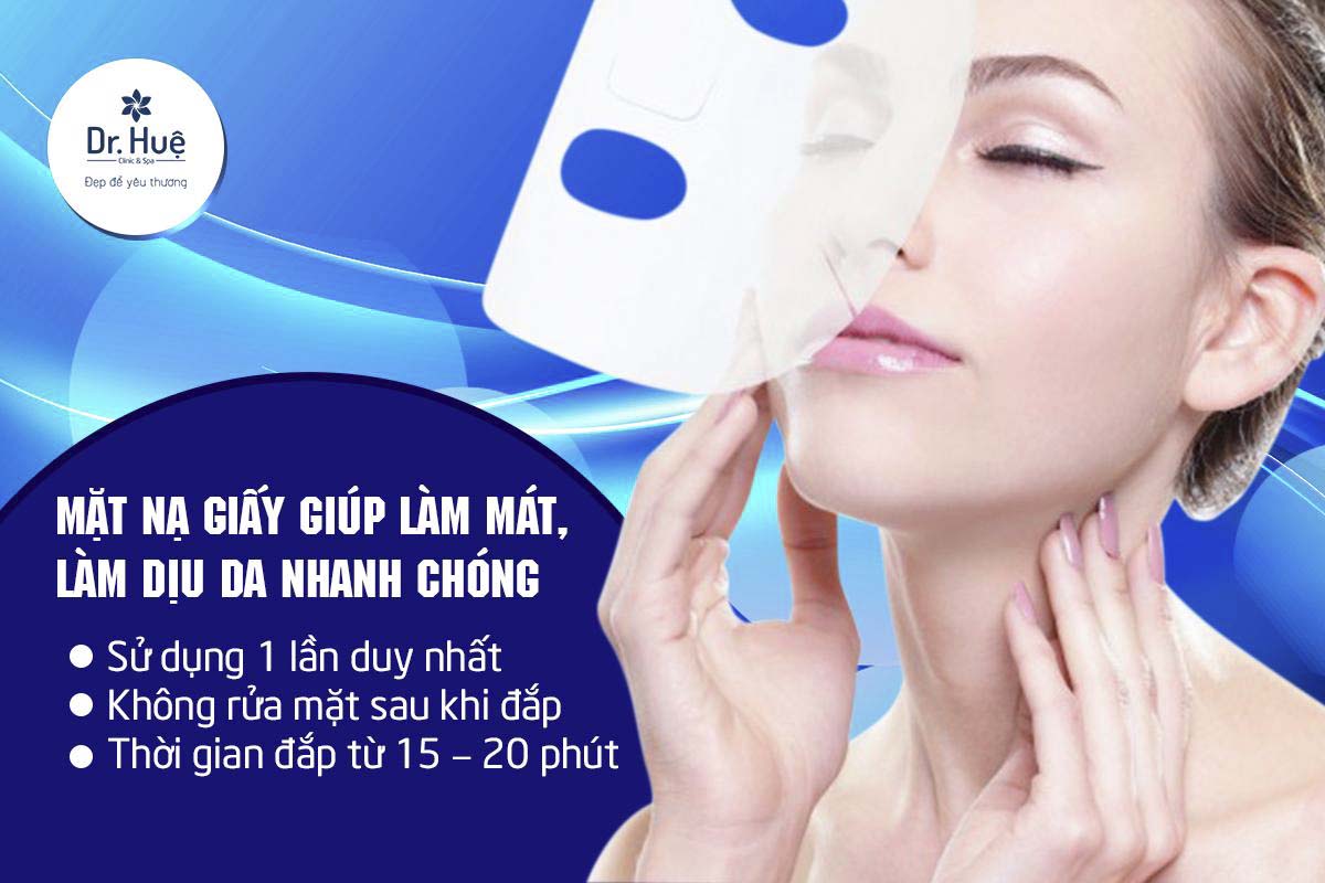 Sau khi sử dụng mặt nạ giấy thì không cần phải rửa mặt