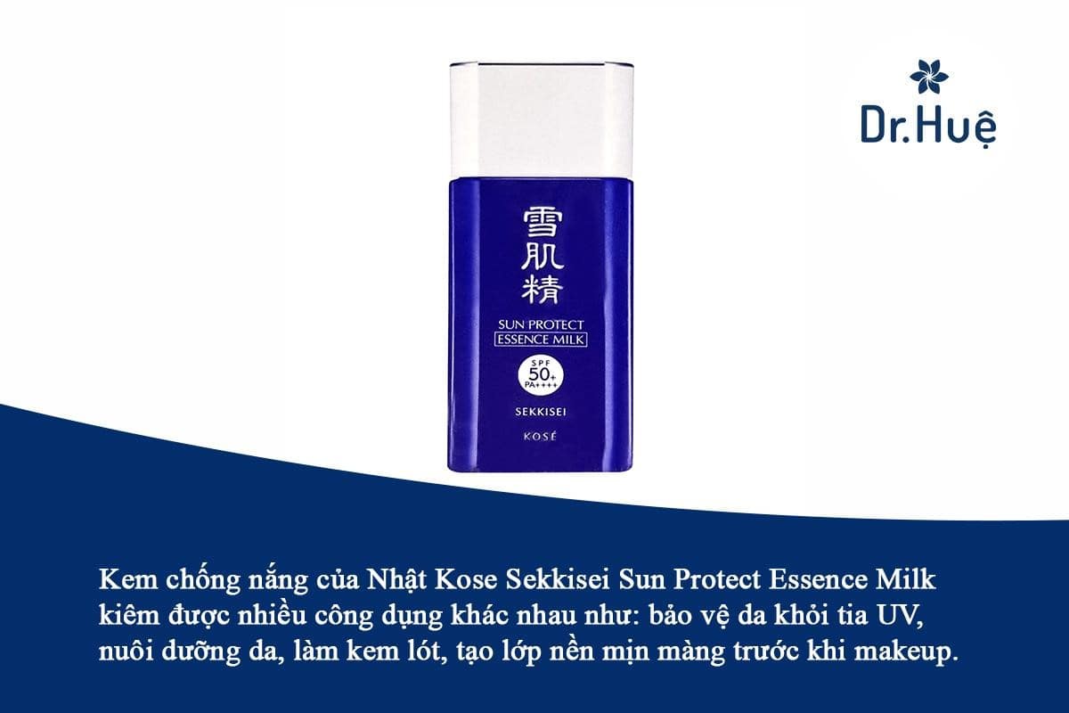 Kem chống nắng Kose Sekkisei Sun Protect Essence Milk lại được rất nhiều beauty blogger yêu thích
