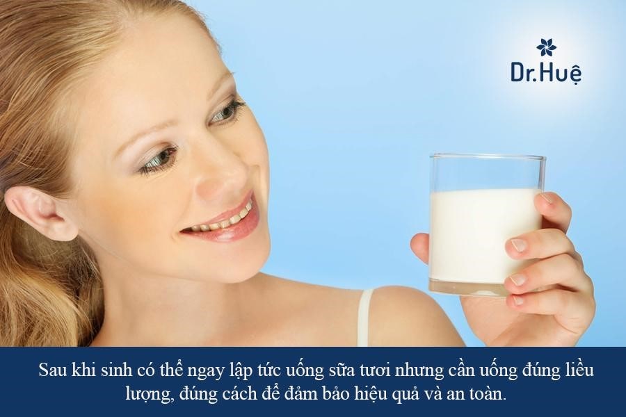 Mới sinh có được uống sữa tươi không