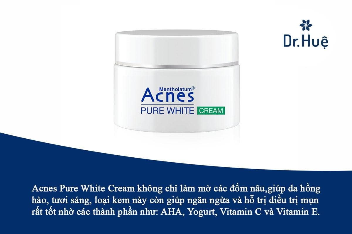 Acnes Pure White Cream kem dưỡng trắng da mặt ngừa mụn tốt cho bạn