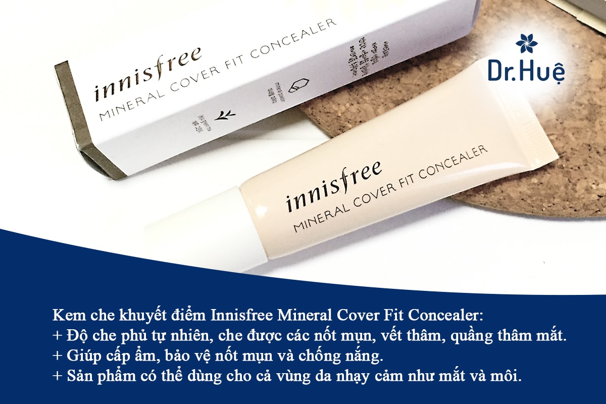 Kem che khuyết điểm mụn và thâm Innisfree Mineral Cover Fit Concealer
