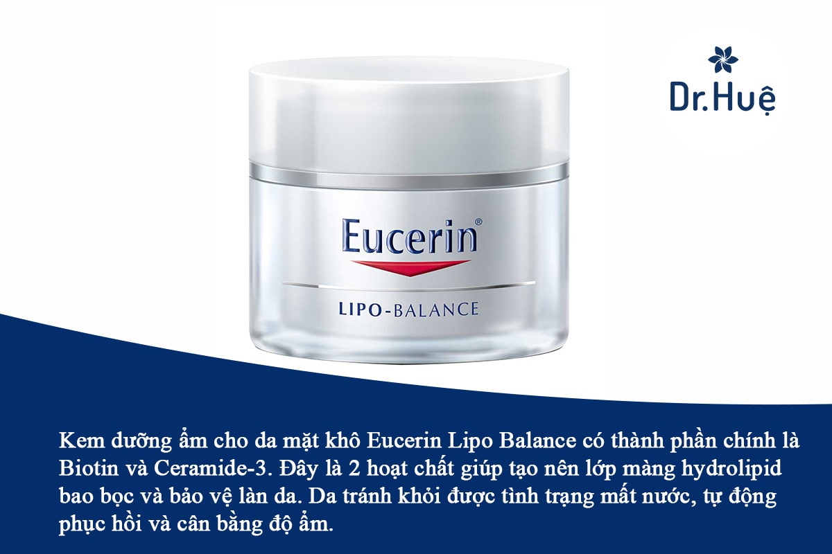 Kem dưỡng ẩm cho da mặt khô Eucerin Lipo Balance