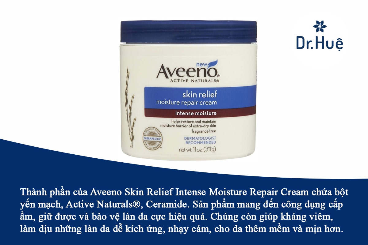 Kem dưỡng ẩm cho da khô Aveeno Skin Relief Intense Moisture Repair Cream