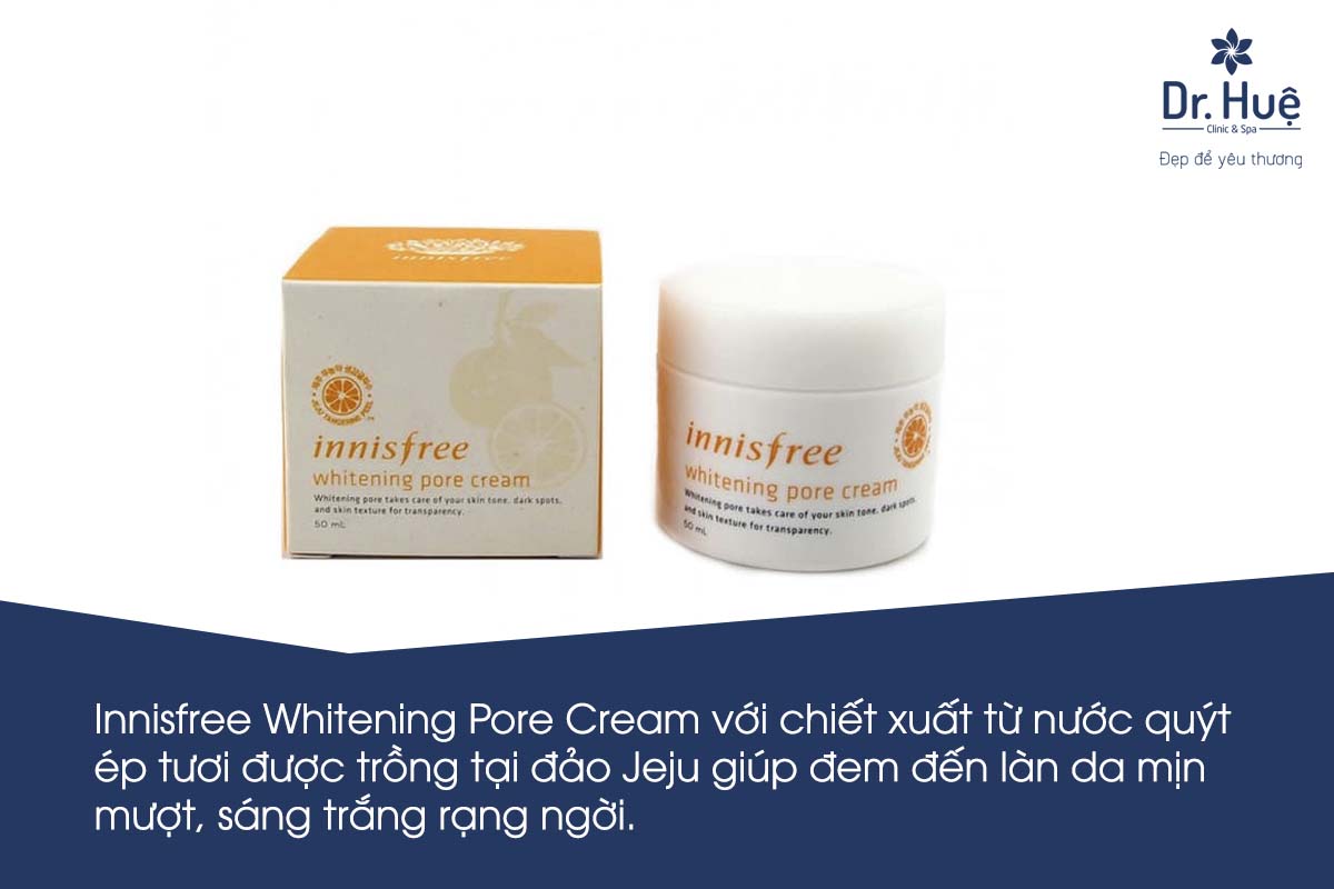 Innisfree Whitening Pore Cream Sản phẩm dưỡng da và se khít lỗ chân lông tốt
