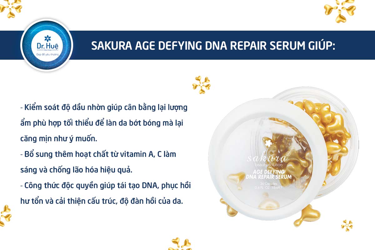 Sakura Age Defying DNA Repair Serum dành cho da nhờn mụn