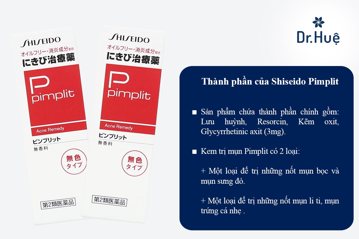 Review về thành phần và công dụng của kem trị mụn Shiseido Pimplit