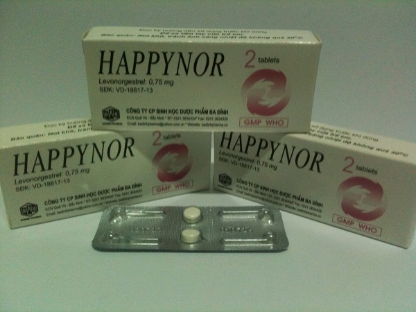 Happynor là loại thuốc tránh thai khẩn cấp 2 viên có tác dụng trong vòng 72 giờ sau khi quan hệ