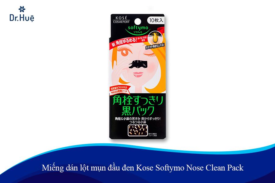 Miếng dán lột mụn đầu đen tại nhà: Kose Softymo Nose Clean Pack