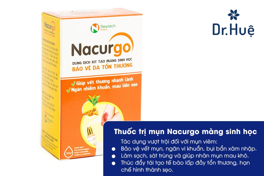Thuốc trị mụn Nacurgo màng sinh học