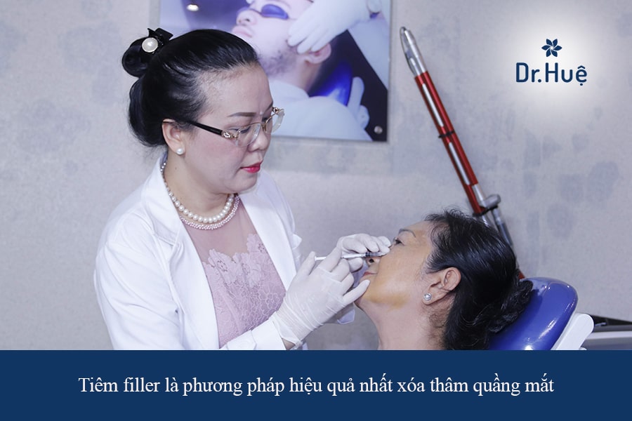 Sử dụng tiêm filler tại Dr. Huệ Clinic & Spa để xóa mờ quầng thâm mắt