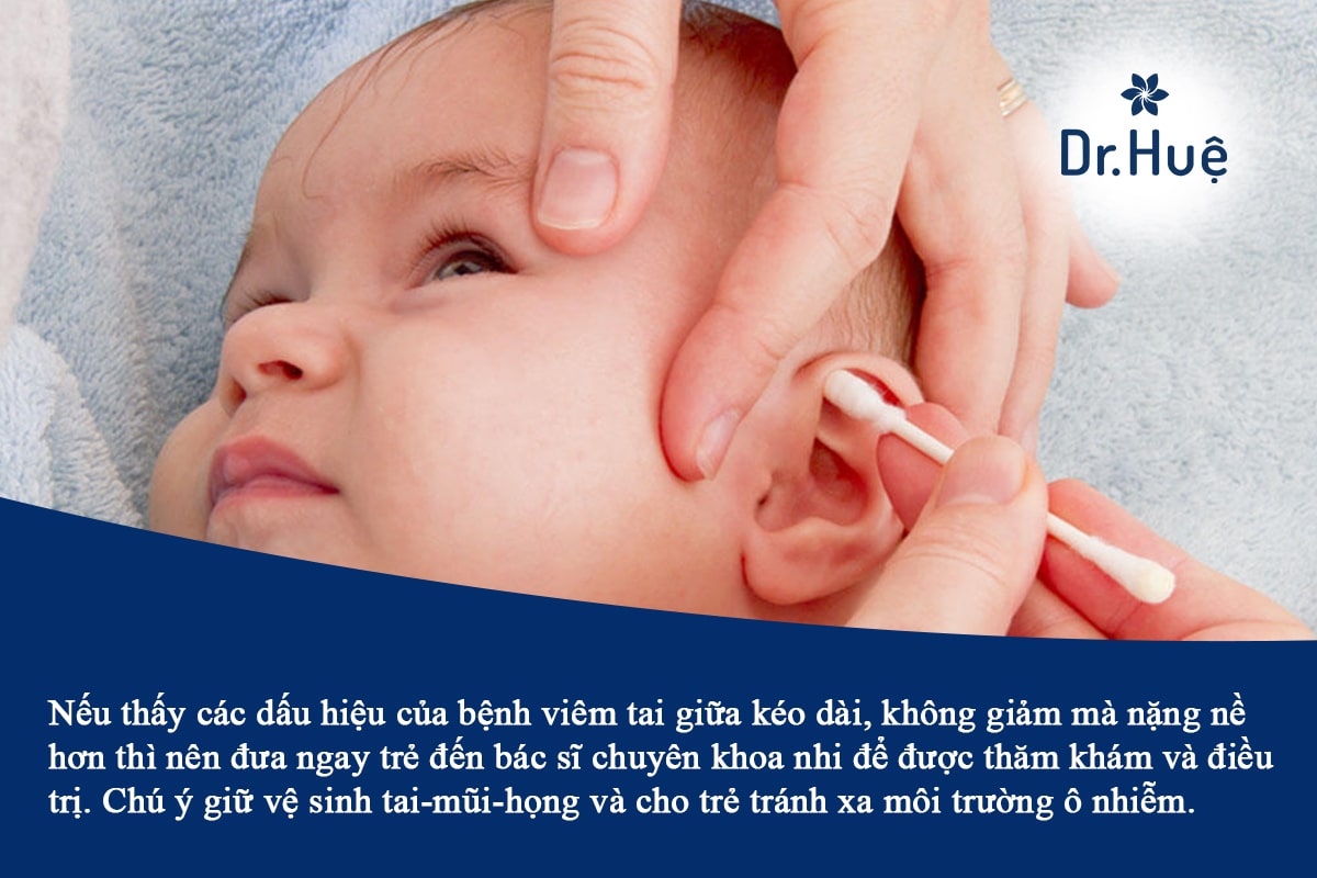 Cách xử lý viêm tai giữa ở trẻ sơ sinh, trẻ em